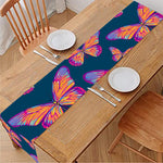 Orange And Purple Butterfly Print Table Runner