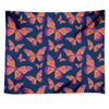Orange And Purple Butterfly Print Tapestry