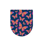 Orange And Purple Butterfly Print Toilet Lid Cover