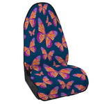 Orange And Purple Butterfly Print Waterproof Car Seat Cover