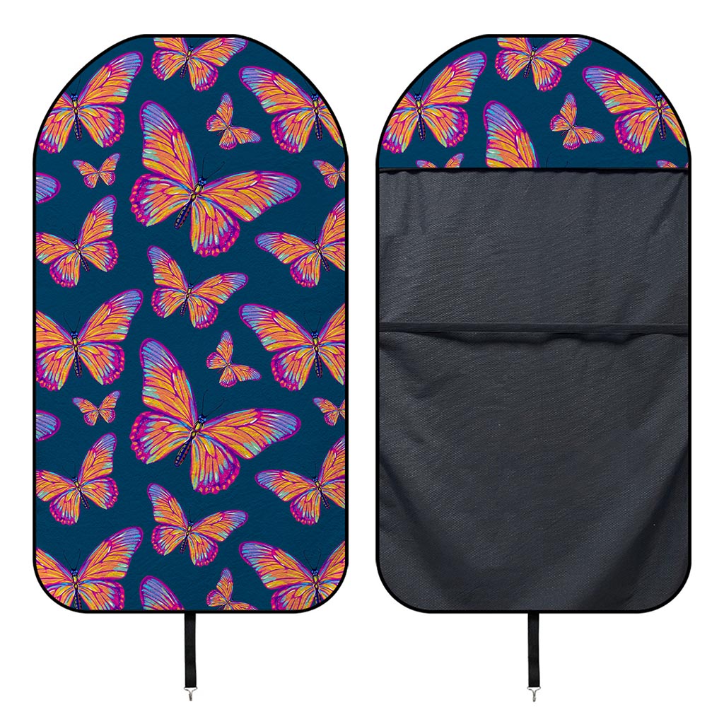 Orange And Purple Butterfly Print Waterproof Car Seat Cover