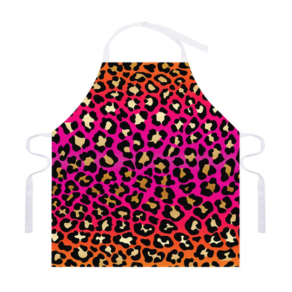 Orange And Purple Leopard Print Adjustable Apron