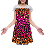 Orange And Purple Leopard Print Adjustable Apron