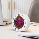 Orange And Purple Leopard Print Alarm Clock