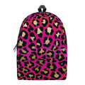 Orange And Purple Leopard Print School Backpack