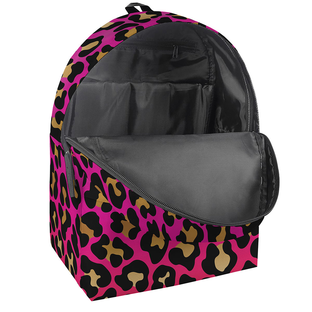 Orange And Purple Leopard Print Backpack