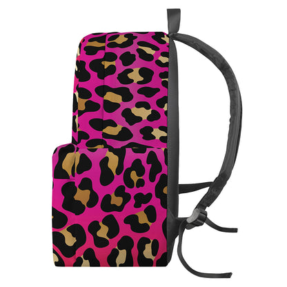 Orange And Purple Leopard Print Backpack