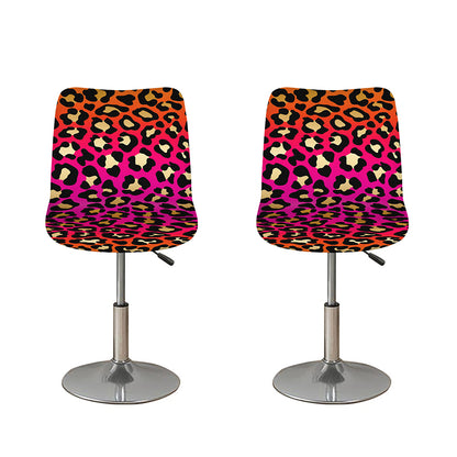 Orange And Purple Leopard Print Bar Stool Covers