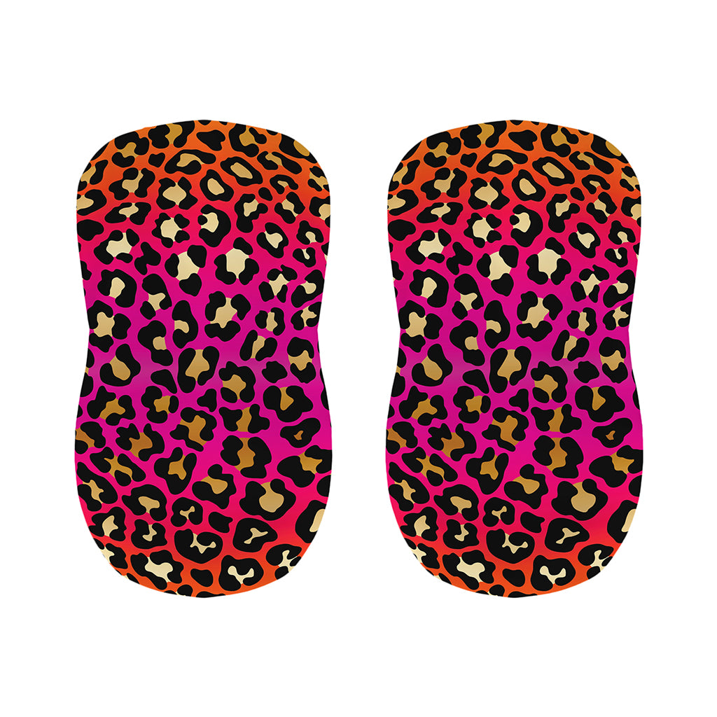 Orange And Purple Leopard Print Bar Stool Covers