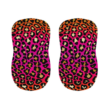 Orange And Purple Leopard Print Bar Stool Covers