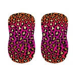 Orange And Purple Leopard Print Bar Stool Covers