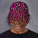Orange And Purple Leopard Print Baseball Cap