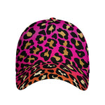 Orange And Purple Leopard Print Baseball Cap