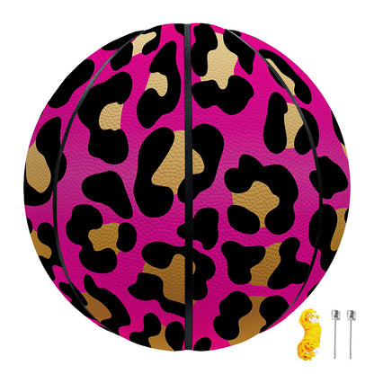 Orange And Purple Leopard Print Basketball