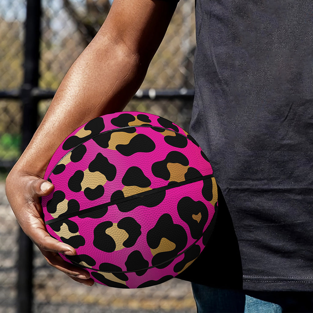 Orange And Purple Leopard Print Basketball