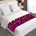 Orange And Purple Leopard Print Bed Runner