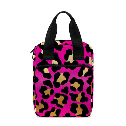 Orange And Purple Leopard Print Bible Tote Bag