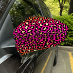 Orange And Purple Leopard Print Car Side Mirror Covers