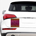 Orange And Purple Leopard Print Car Sticker