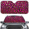 Orange And Purple Leopard Print Car Windshield Sun Shade