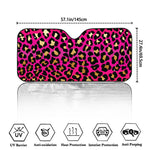 Orange And Purple Leopard Print Car Windshield Sun Shade