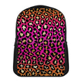 Orange And Purple Leopard Print Casual Backpack