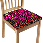 Orange And Purple Leopard Print Chair Cushion Cover