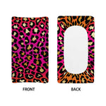 Orange And Purple Leopard Print Changing Pad Cover