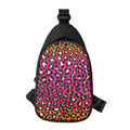 Orange And Purple Leopard Print Sling Bag