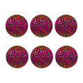 Orange And Purple Leopard Print Coaster Set