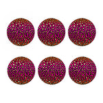 Orange And Purple Leopard Print Coaster Set