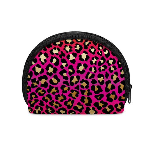 Orange And Purple Leopard Print Coin Purse