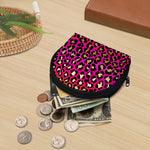 Orange And Purple Leopard Print Coin Purse