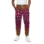Orange And Purple Leopard Print Cotton Pants