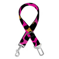 Orange And Purple Leopard Print Dog Seat Belt