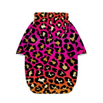 Orange And Purple Leopard Print Dog Zip Up Hoodie