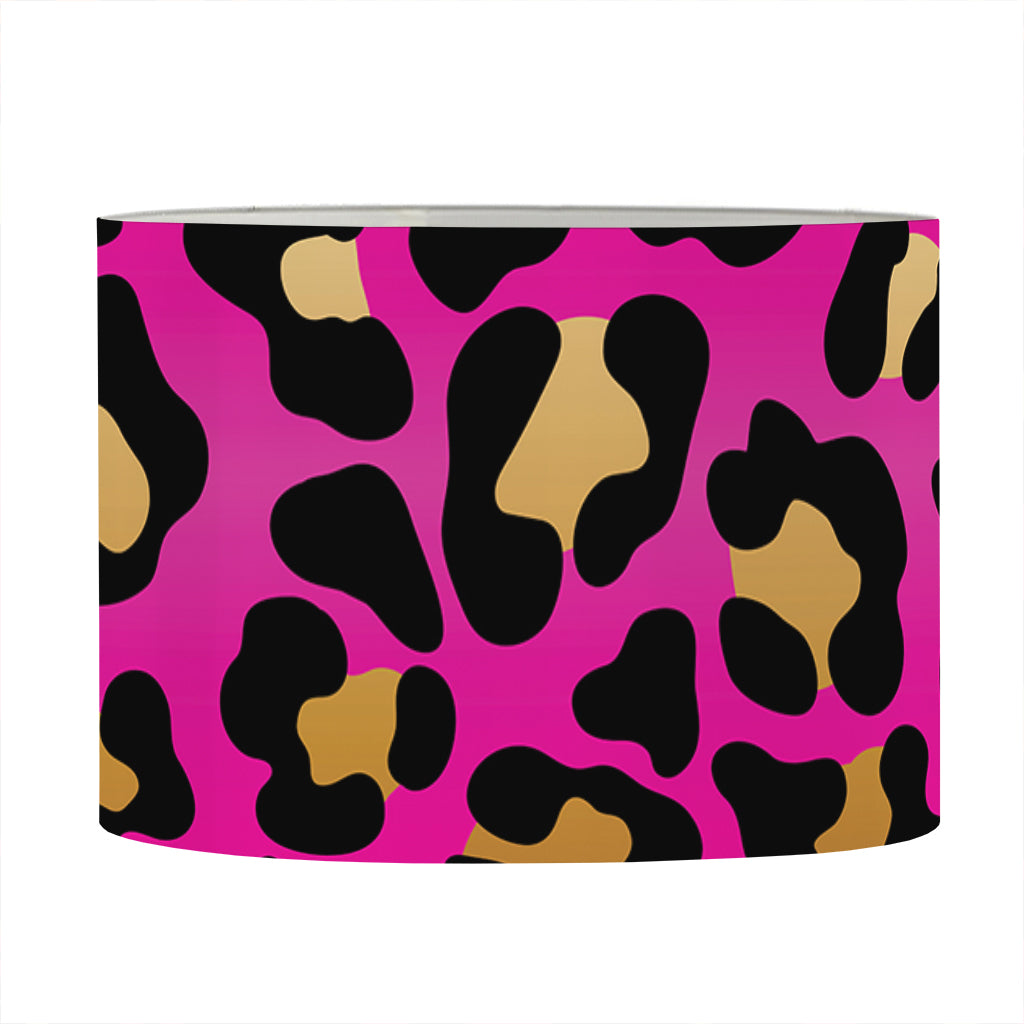 Orange And Purple Leopard Print Drum Lamp Shade