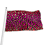 Orange And Purple Leopard Print Flag