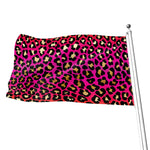Orange And Purple Leopard Print Flag