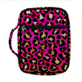 Orange And Purple Leopard Print Front Pocket Bible Bag