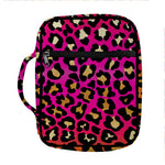 Orange And Purple Leopard Print Front Pocket Bible Bag