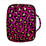 Orange And Purple Leopard Print Front Pocket Bible Bag