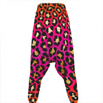 Orange And Purple Leopard Print Hammer Pants