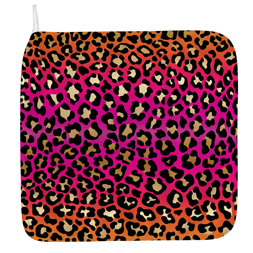 Orange And Purple Leopard Print Hand Towel