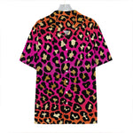 Orange And Purple Leopard Print Hawaiian Shirt