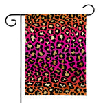 Orange And Purple Leopard Print House Flag
