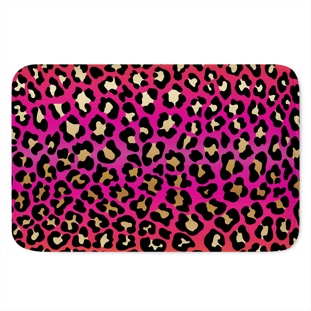 Orange And Purple Leopard Print Indoor Door Mat