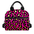 Orange And Purple Leopard Print Insulated Lunch Bag