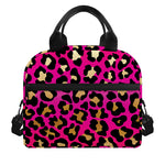 Orange And Purple Leopard Print Insulated Lunch Bag