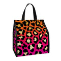 Orange And Purple Leopard Print Insulated Lunch Tote